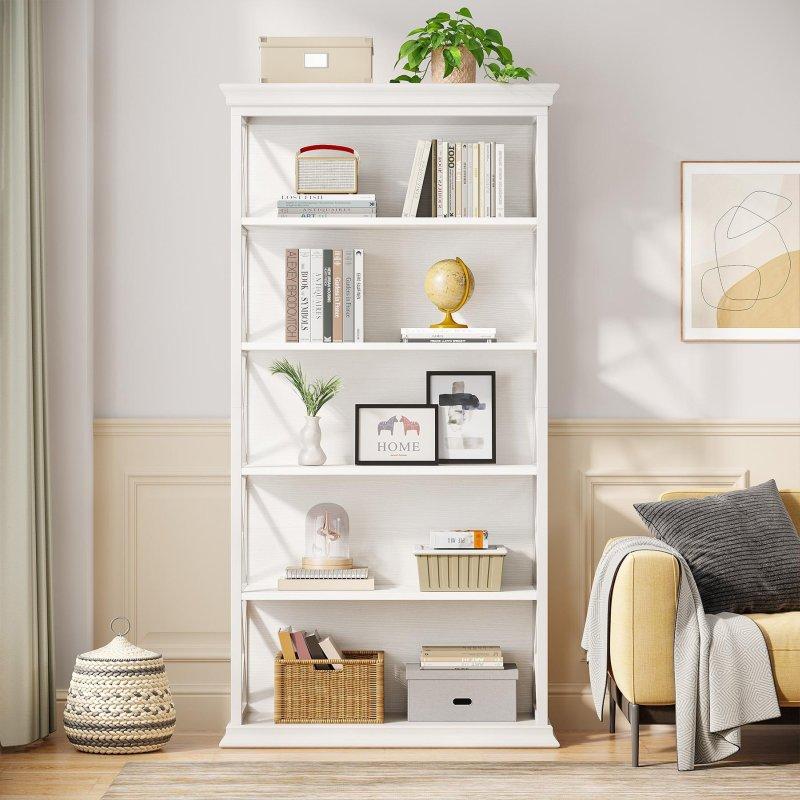 Kahverengi MDF Metal Çerçeveli 5 Raflı Endüstriyel Kitaplık - 181 cm - 320568
