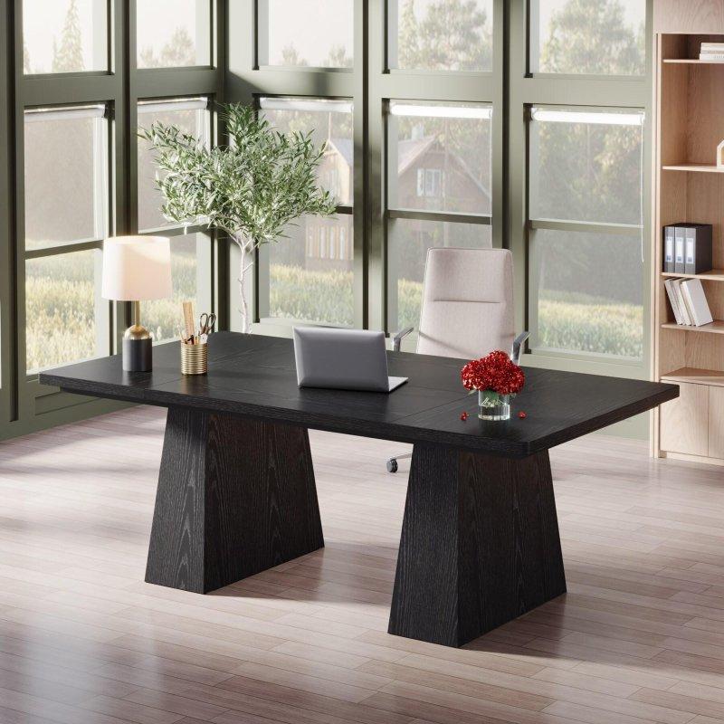 Kahverengi MDF Modern Rustik Tasarım Ofis Masası - 160x79 cm - 326107