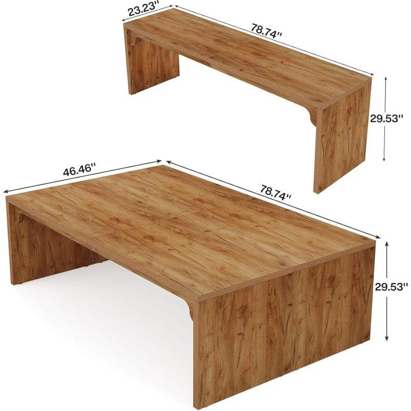 Kahverengi MDF Modüler Metal Ayaklı Ofis Masası - 200x59 cm - 325656