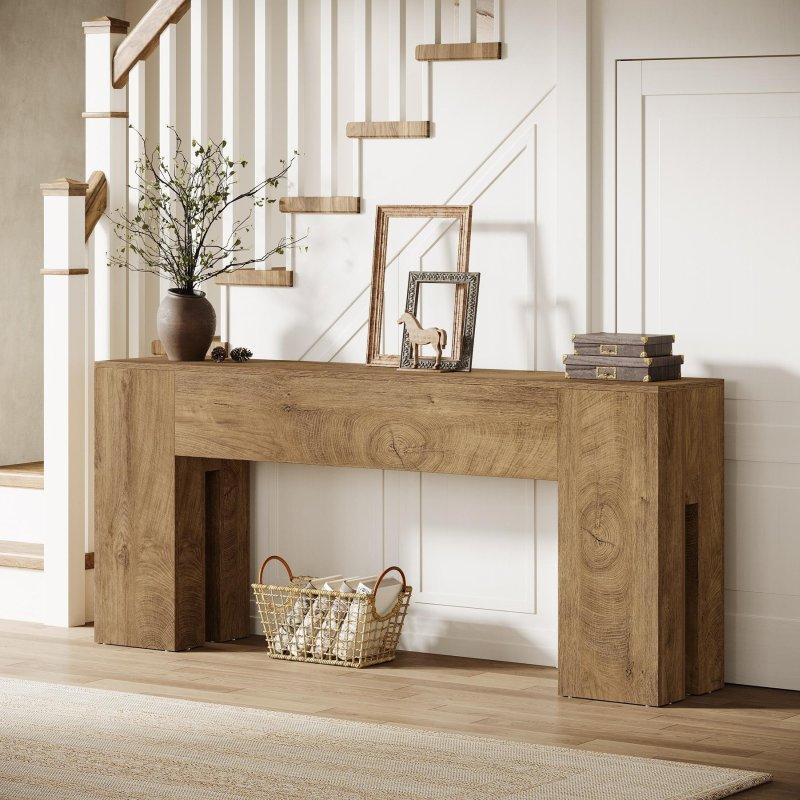Kahverengi MDF Rustik Ayaklı Dresuar - 181 cm - 331140