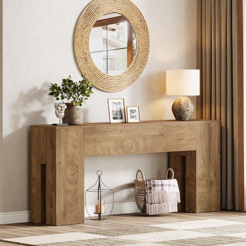 Kahverengi MDF Rustik Ayaklı Dresuar - 181 cm - 331140