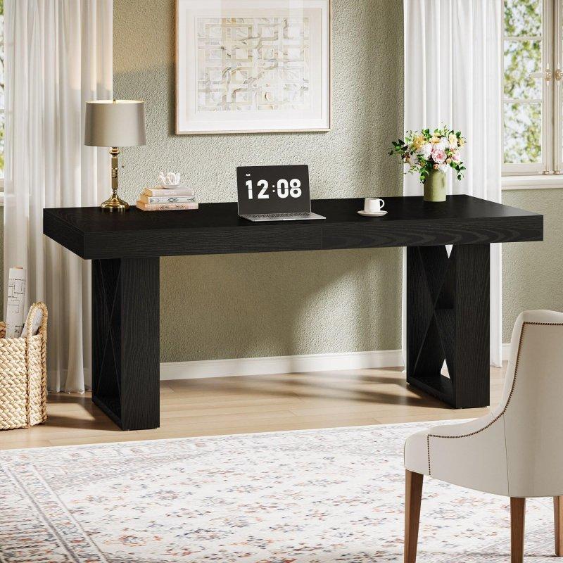 Kahverengi MDF Rustik Ofis Masası - 161x81x76 cm - 326990