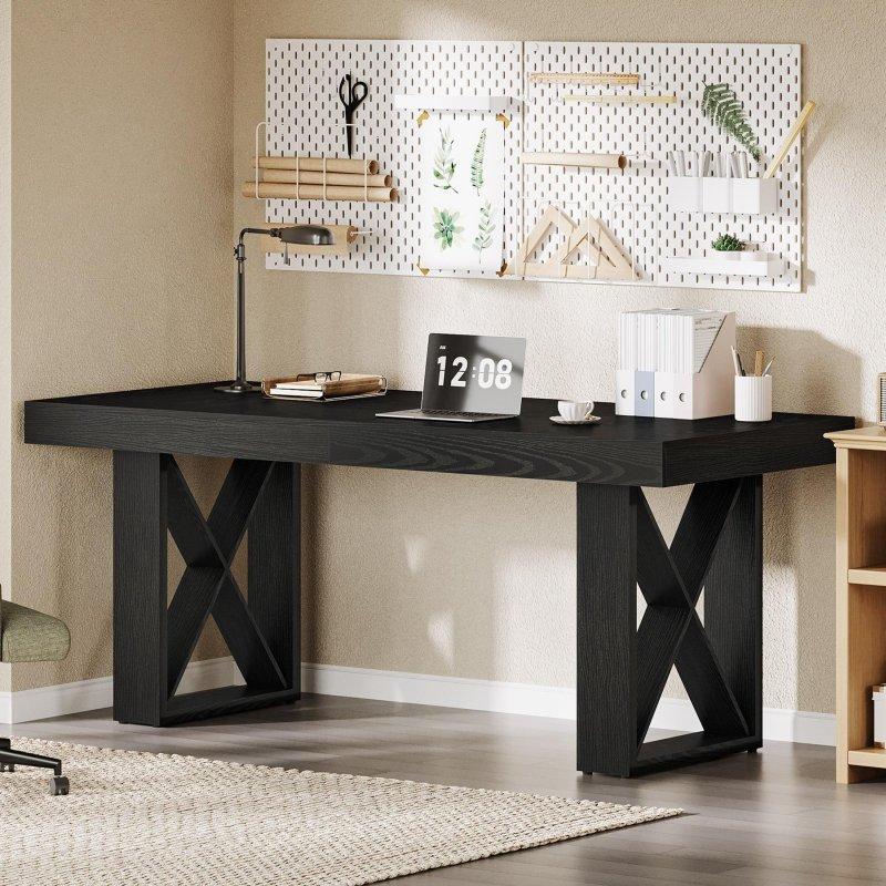 Kahverengi MDF Rustik Ofis Masası - 161x81x76 cm - 326990 Kahverengi MDF Rustik Ofis Masası - 161x81x76 cm - 326990