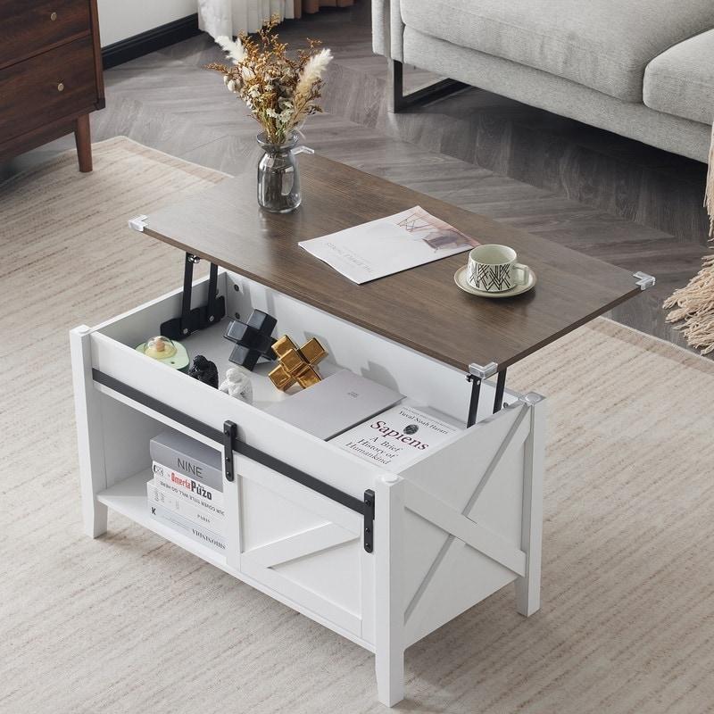 Kahverengi MDF Saklama Alanlı Hidrolik Mekanizmalı Akıllı Sehpa - 254746