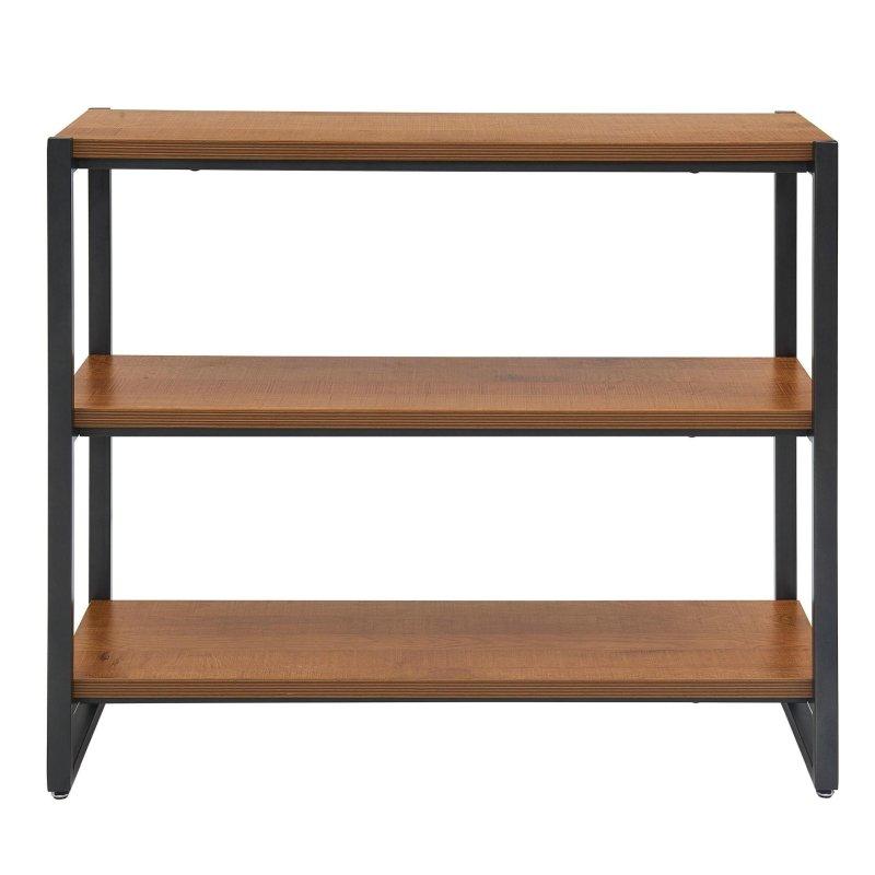 Kahverengi MDF ve Metal 3 Raflı Endüstriyel Kitaplık - 101x35x86 cm - 317835
