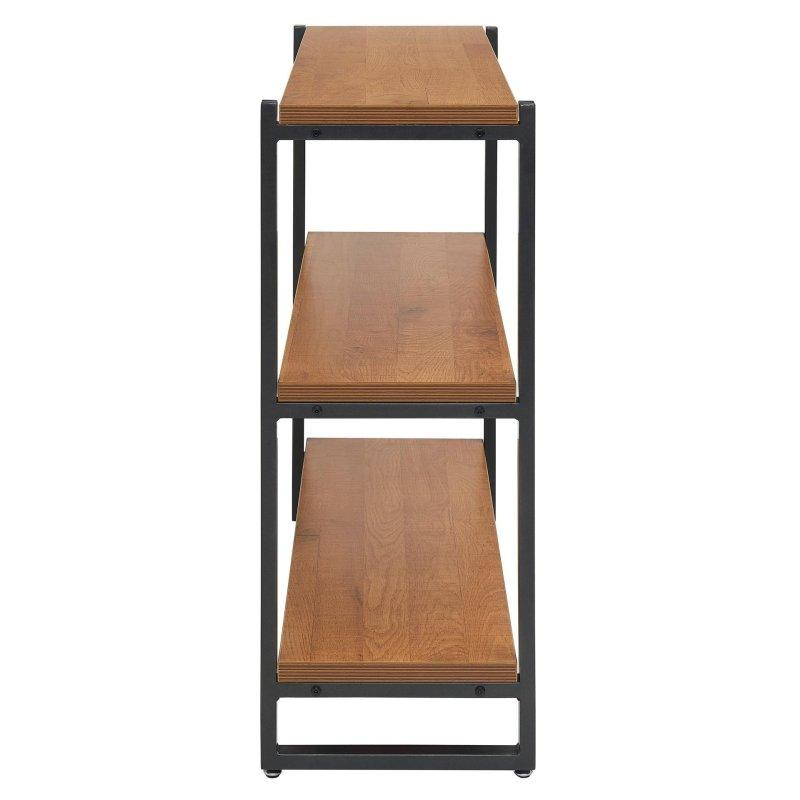 Kahverengi MDF ve Metal 3 Raflı Endüstriyel Kitaplık - 101x35x86 cm - 317835