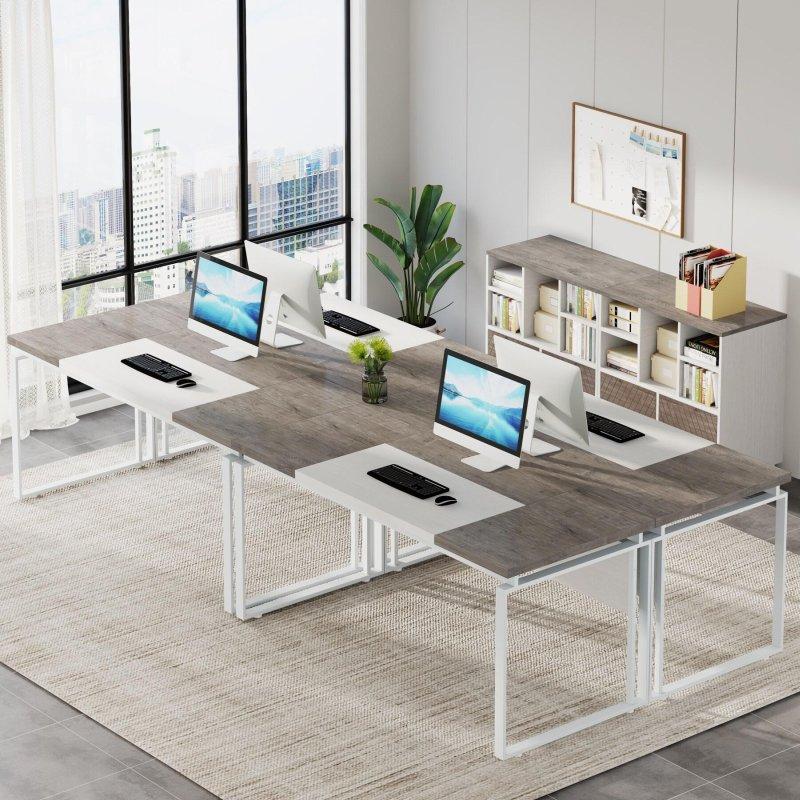 Kahverengi MDF ve Metal Çekmeceli Dosya Dolaplı L Tipi Ofis Masası - 161 cm - 327103