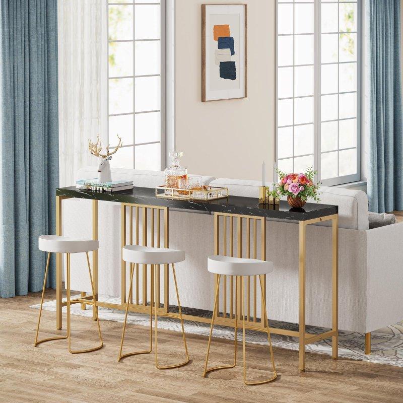 Kahverengi MDF ve Siyah Metal Raflı Endüstriyel Dresuar - 181 cm - 330892