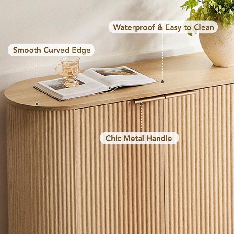 Kahverengi MDF Yarı Silindirik Sütunlu Bohem Konsol - 178 cm - 324856