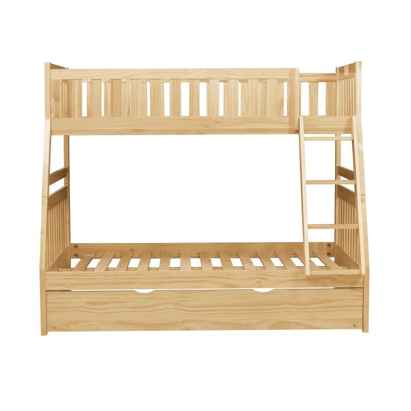 Kahverengi MDF Yavru Yataklı ve Korkuluklu Ranza - 250030