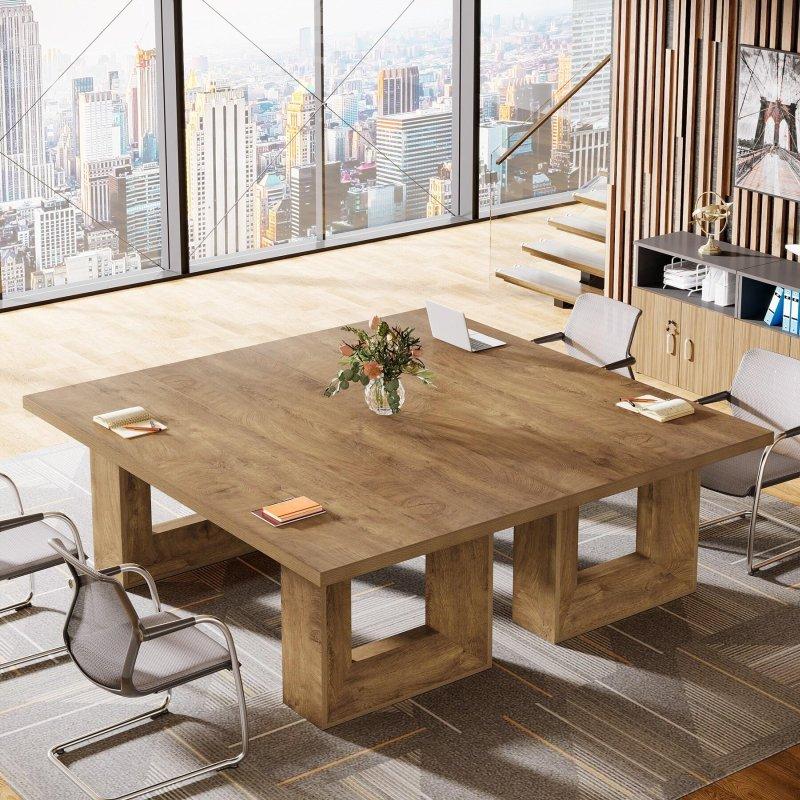 Kahverengi Meşe Rustik Dikdörtgen Ofis Masası - 161x81 cm - 326506
