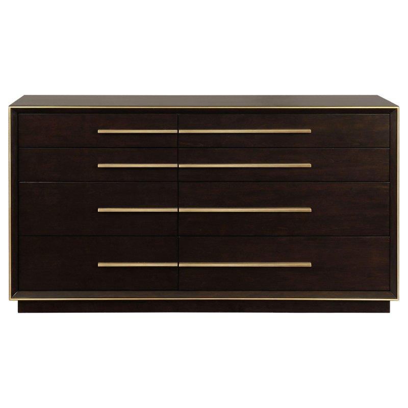 Kahverengi Meşe ve MDF 8 Çekmeceli Modern Şifonyer - 178x98 cm - 305035