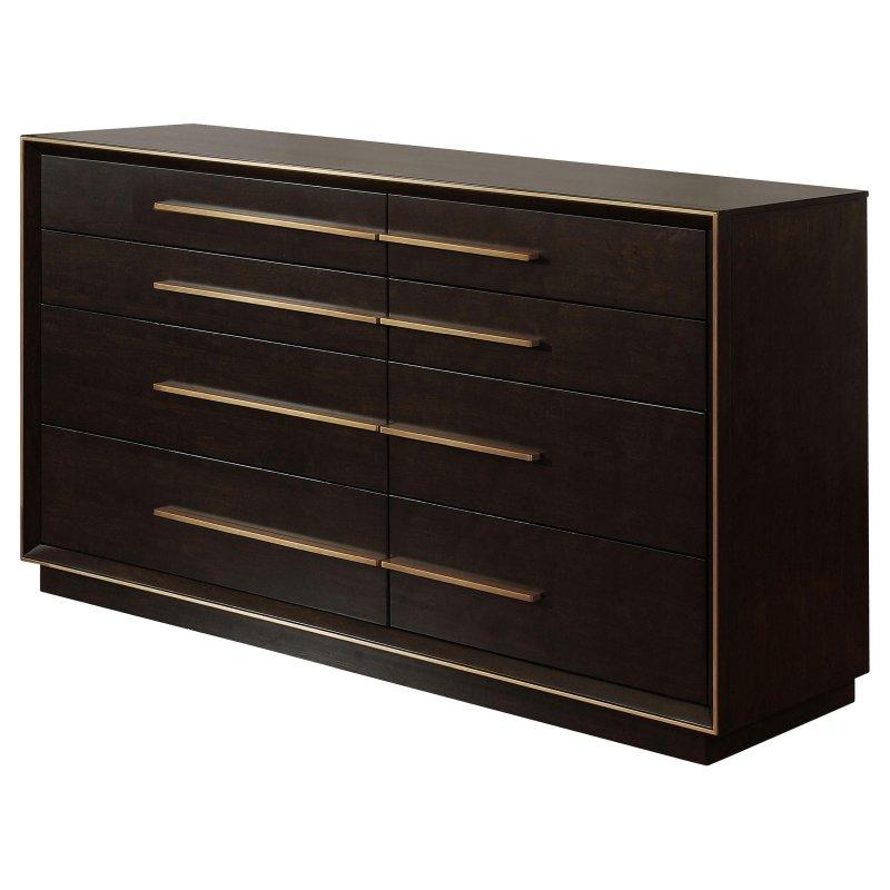 Kahverengi Meşe ve MDF 8 Çekmeceli Modern Şifonyer - 178x98 cm - 305035