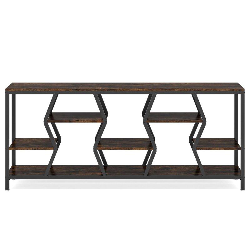 Kahverengi Metal Çerçeveli 4 Raflı Endüstriyel Dresuar - 181 cm - 330968