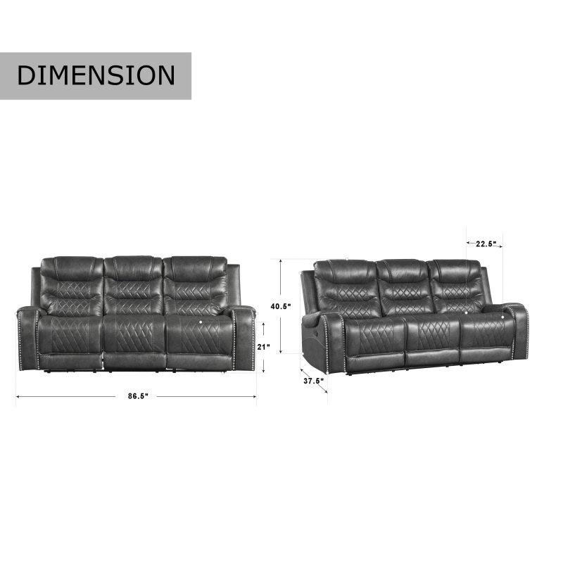 Kahverengi Mikrofiber Süet Zımba Detaylı USB Portlu İkili Mekanizmalı Bohem Koltuk - 220x96x103 cm - 282178