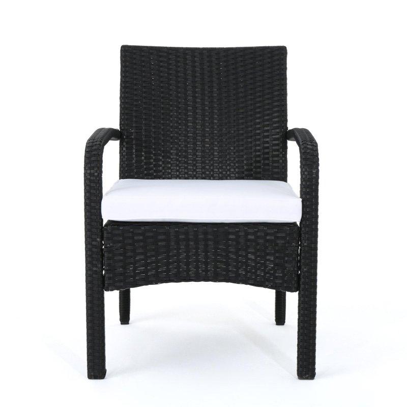 Kahverengi PE Rattan Minderli 4 Parça Bahçe Takımı - 275267
