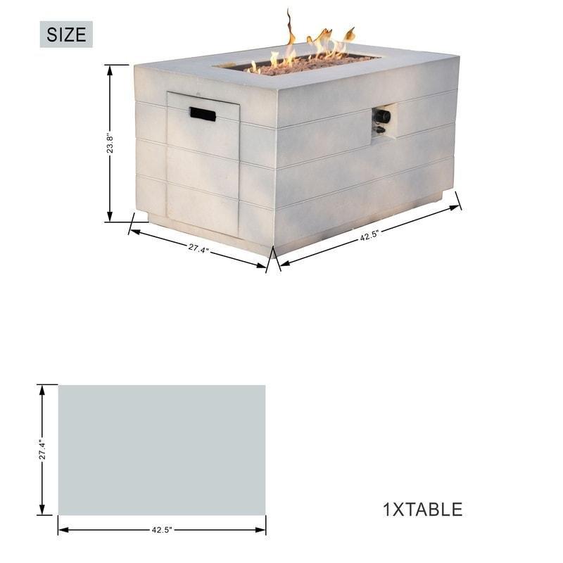 Kahverengi Rattan Ateş Çukurlu Masalı ve Saklama Kutulu 7 Parça Bahçe Takımı - 276531