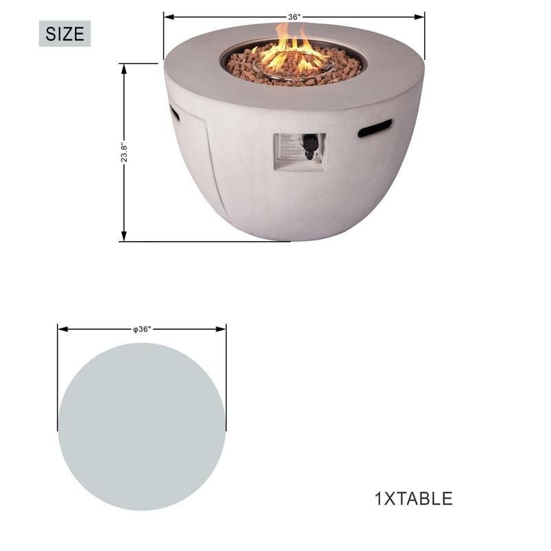 Kahverengi Rattan Ateş Çukurlu Masalı ve Saklama Kutulu 7 Parça Bahçe Takımı - 276531
