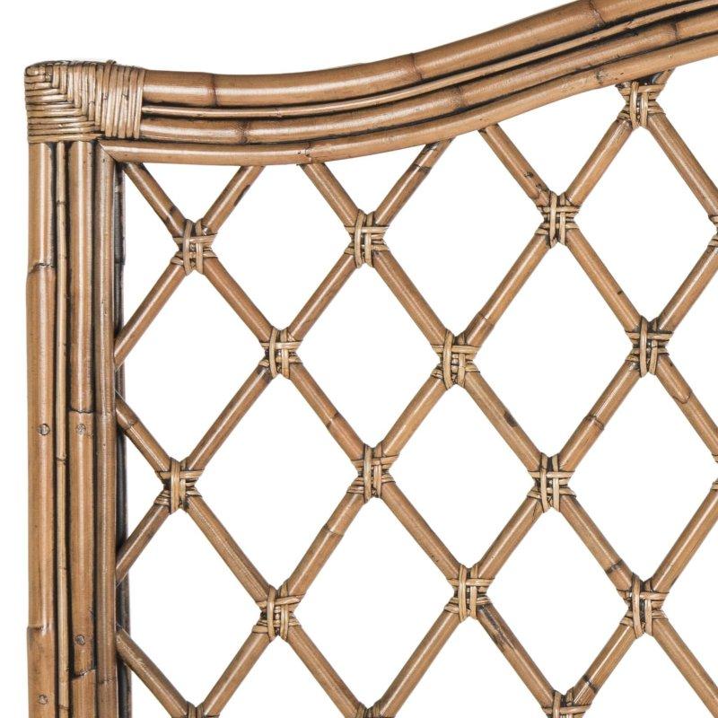 Kahverengi Rattan Kafes Örgülü Çift Kişilik Yatak Başlığı - 335253