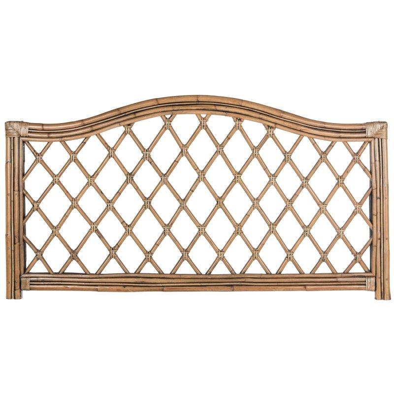 Kahverengi Rattan Kafes Örgülü Çift Kişilik Yatak Başlığı - 335253