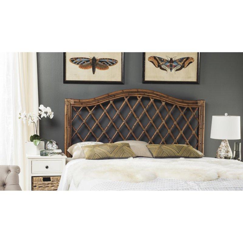 Kahverengi Rattan Kafes Örgülü Çift Kişilik Yatak Başlığı - 335253 Kahverengi Rattan Kafes Örgülü Çift Kişilik Yatak Başlığı - 335253