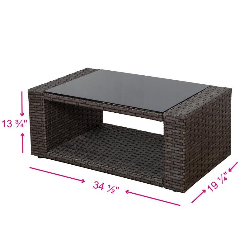Kahverengi Rattan Minderli 4 Parça Bahçe Takımı - 273062
