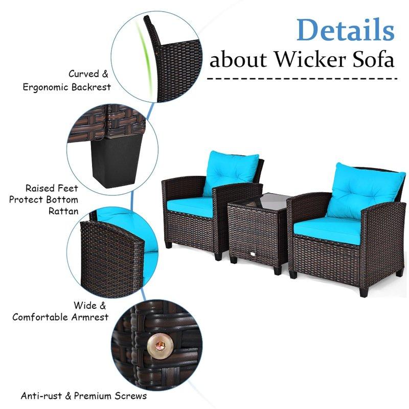 Kahverengi Rattan Minderli Bahçe Takımı - 271049