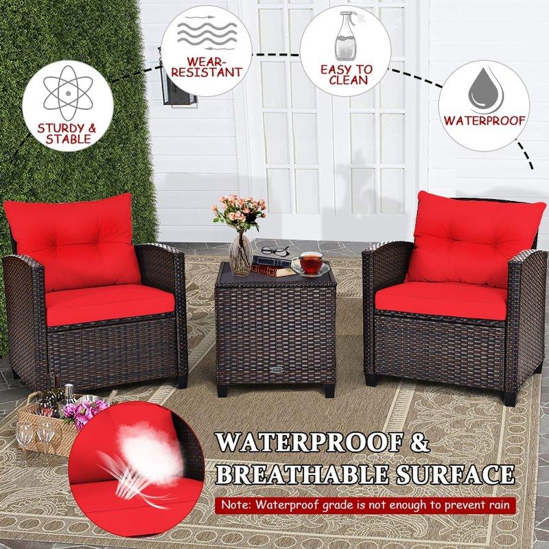 Kahverengi Rattan Minderli Bahçe Takımı - 271049