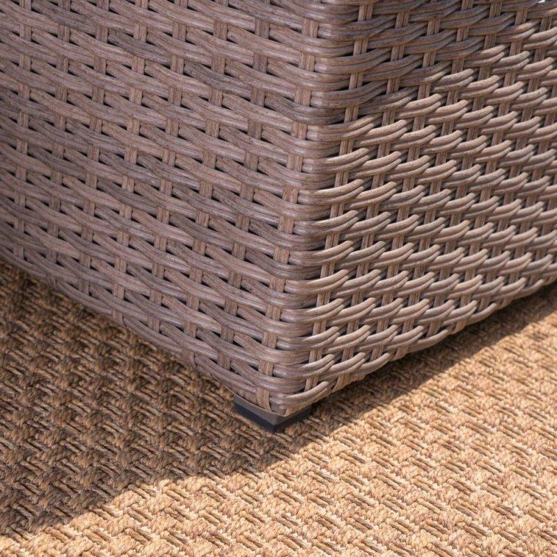 Kahverengi Rattan Suya Dayanıklı Minderli 8 Parça Bahçe Takımı - 276527