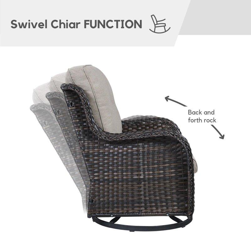 Kahverengi Sentetik Rattan Modüler 8 Parça Bahçe Takımı - 274628