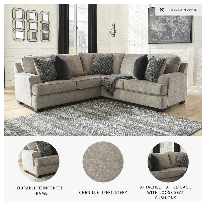 Kahverengi Şönil Kumaş L Şeklinde 5 Kırlentli Köşe Koltuk - 260x252 cm - 256403