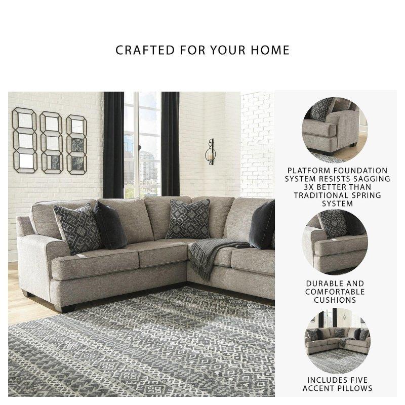 Kahverengi Şönil Kumaş L Şeklinde 5 Kırlentli Köşe Koltuk - 260x252 cm - 256403