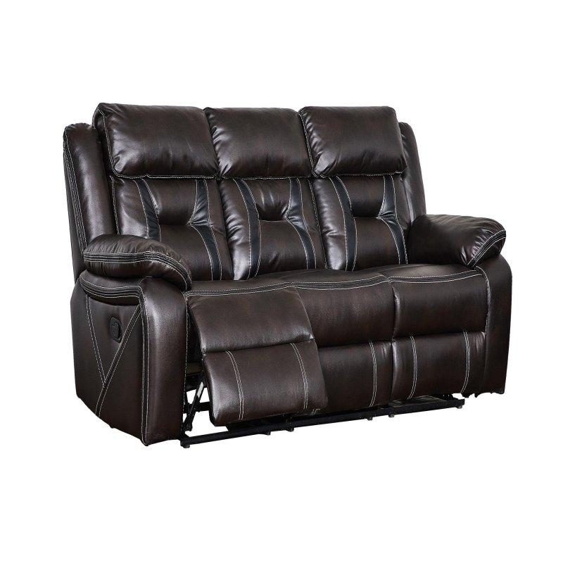 Kahverengi Suni Deri Manuel Mekanizmalı Yastık Kollu Bohem Koltuk - 219x98 cm - 285350 Kahverengi Suni Deri Manuel Mekanizmalı Yastık Kollu Bohem Koltuk - 219x98 cm - 285350