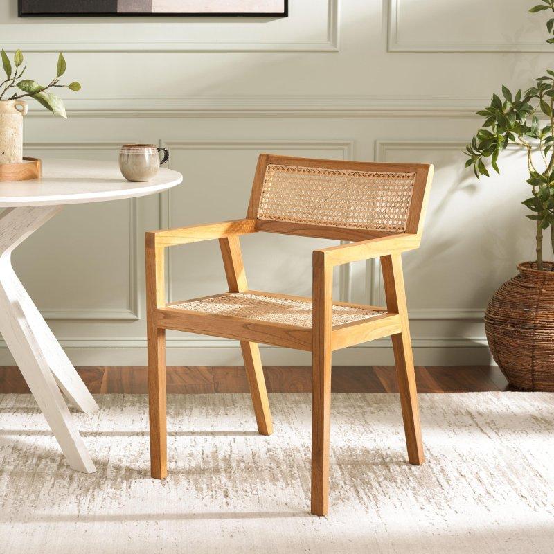 Kahverengi Tik Ağacı Hazır Kurulu Rattan Sandalye - 251972 Kahverengi Tik Ağacı Hazır Kurulu Rattan Sandalye - 251972