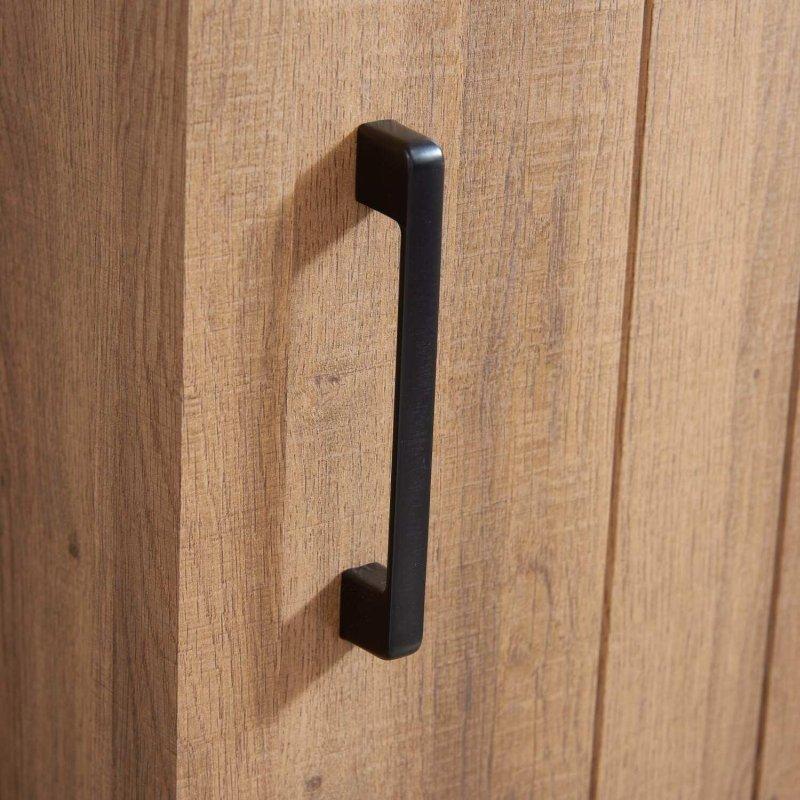 Kahverengi ve Beyaz MDF 5 Çekmeceli Sürgülü Kapaklı Şifonyer - 80x40x122 cm - 307902