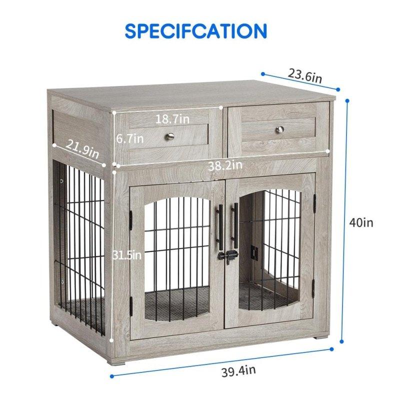 Kahverengi ve Gri MDF 2 Çekmeceli Metal Detaylı Şifonyer - 295998