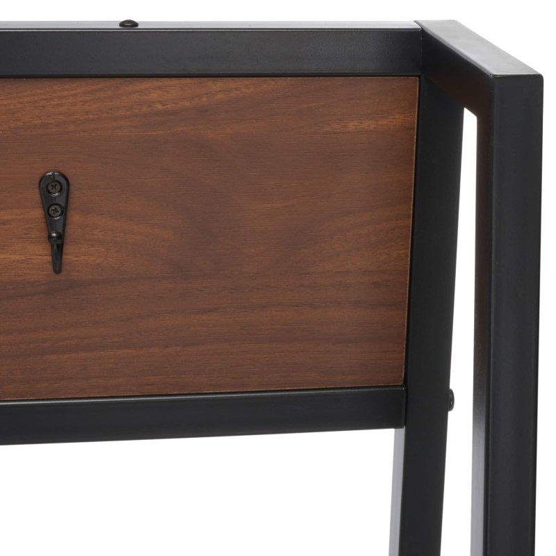 Kahverengi ve Siyah Ahşap Rustik Askılı Kitaplık - 117x41x173 cm - 319344
