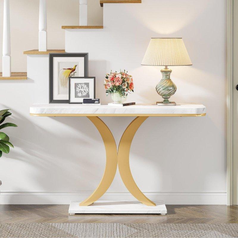 Kahverengi ve Siyah MDF Geometrik Ayaklı Dresuar - 101x30x84 cm - 331000
