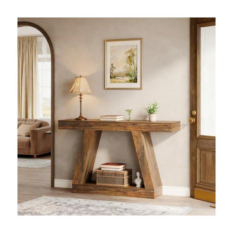 Kahverengi ve Siyah MDF Raflı Rustik Endüstriyel Dresuar - 141 cm - 331264