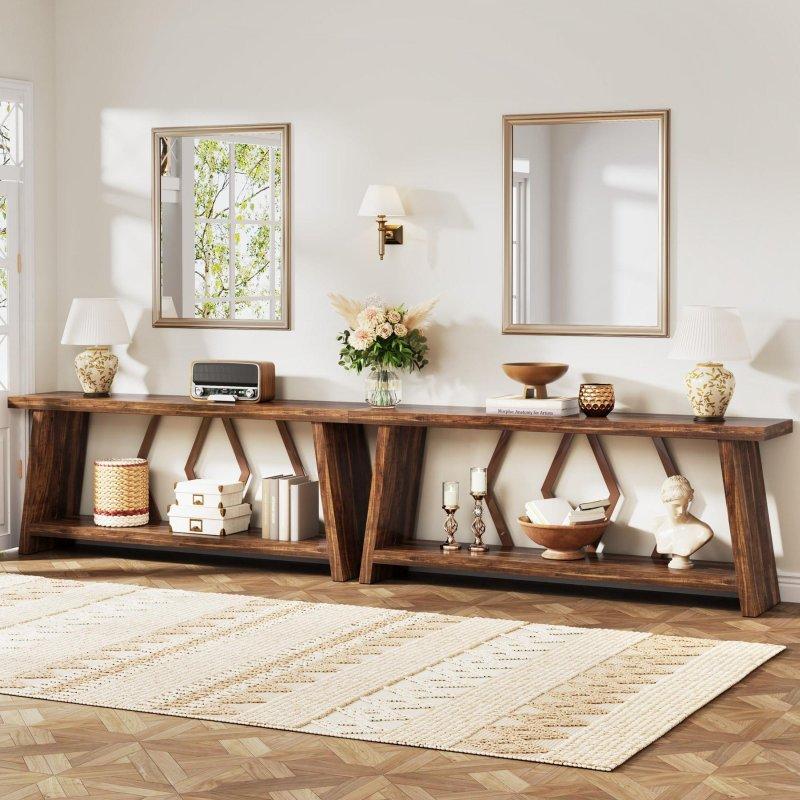 Kahverengi ve Siyah Metal ve Ahşap Raflı Dresuar - 181 cm - 332468
