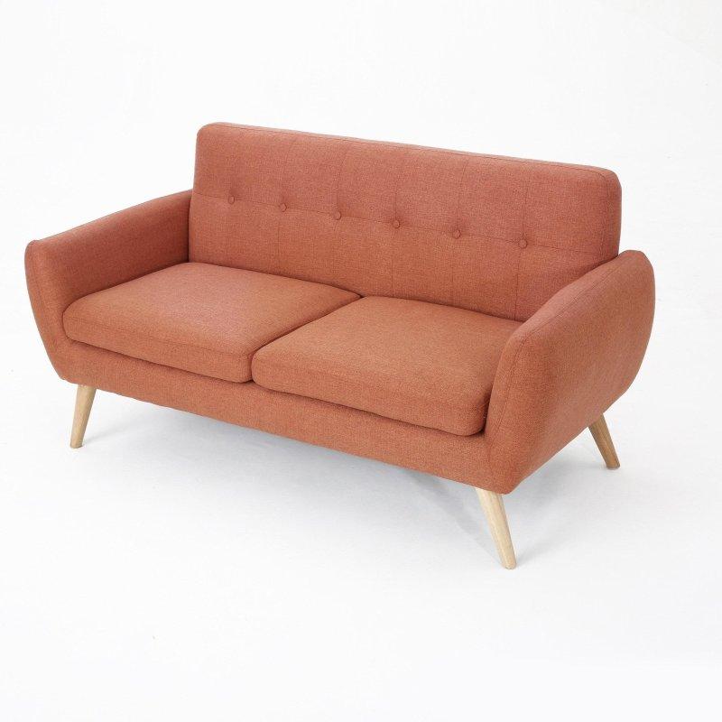 Kapitoneli Mid-Century Modern Kauçuk Ağacı Ayaklı Bohem Koltuk - 171 cm - 294000