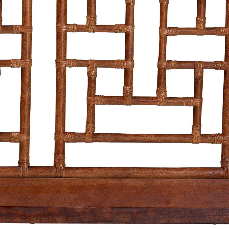 Kaplumbağa Kabuğu Desenli El Yapımı Doğal Rattan Yatak Başlığı - 334651