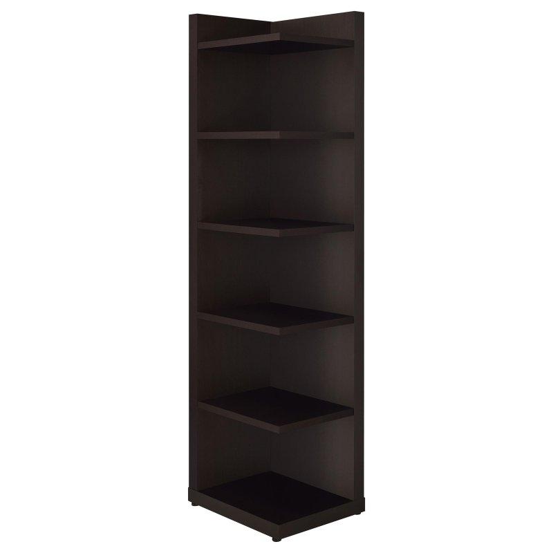 Kapuçino MDF Laminat 5 Raflı Köşe Kitaplık - 51x41x181 cm - 315710