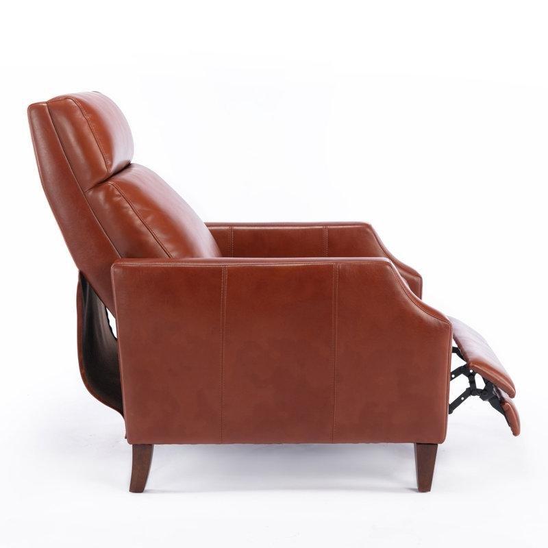 Karamel Suni Deri Manuel Mekanizmalı Baba Koltuğu - 72 cm - 322589