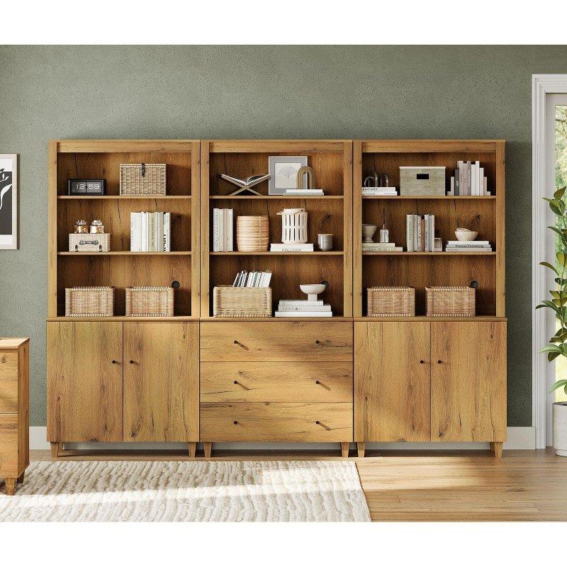 Kauçuk Ağacı Ayaklı 3 Çekmeceli 2 Kapaklı Modüler Kitaplık Seti - 270x181 cm - 313190 Kauçuk Ağacı Ayaklı 3 Çekmeceli 2 Kapaklı Modüler Kitaplık Seti - 270x181 cm - 313190