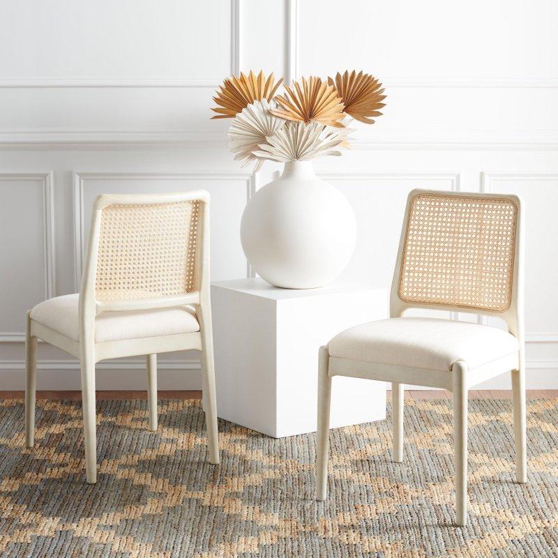 Kauçuk Ağacı Minderli 2li Set Rattan Sandalye - 49x45x82 cm - 253098