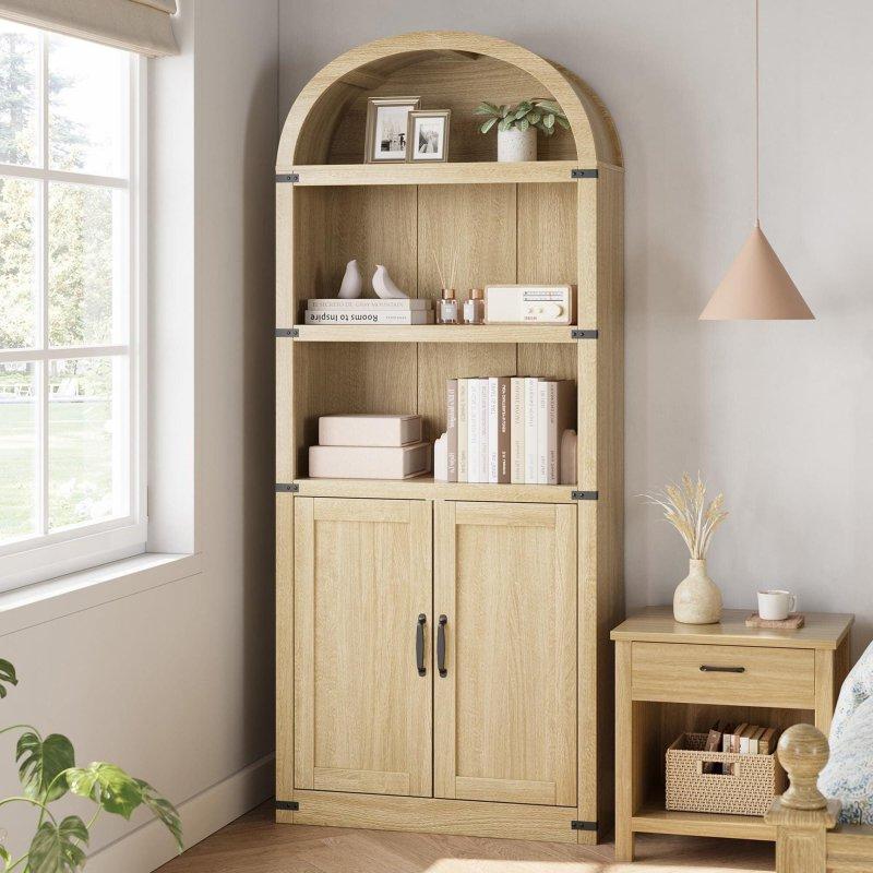 Kemerli Kapaklı Rustik MDF Kitaplık - 182 cm - 317991