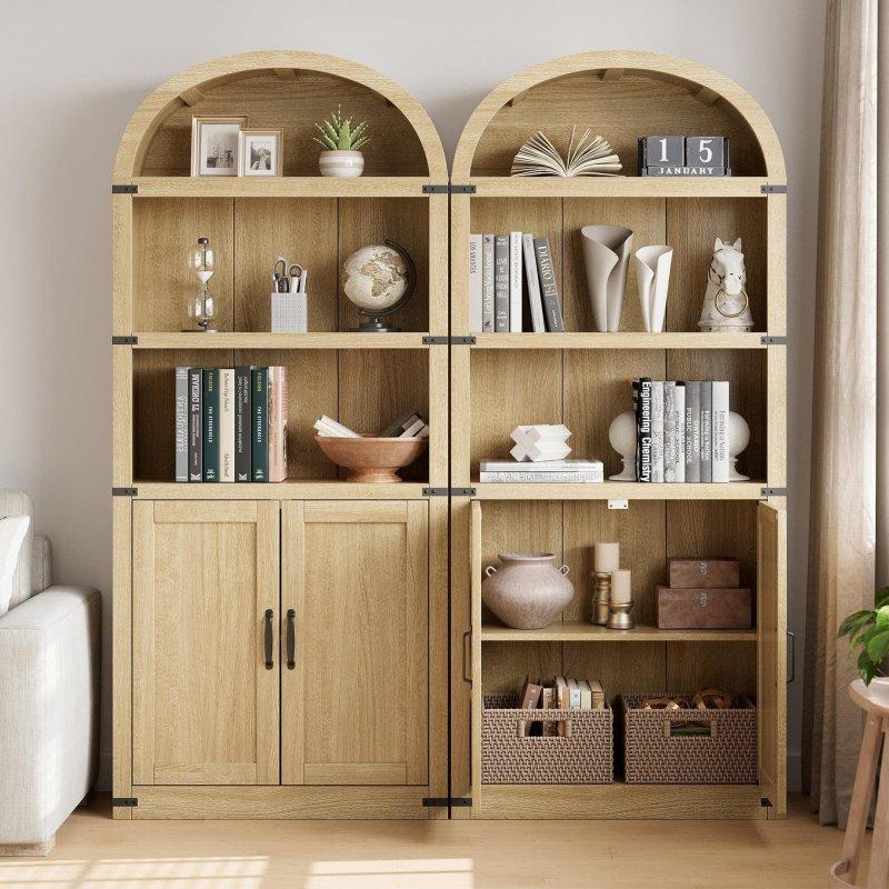 Kemerli Kapaklı Rustik MDF Kitaplık - 182 cm - 317991