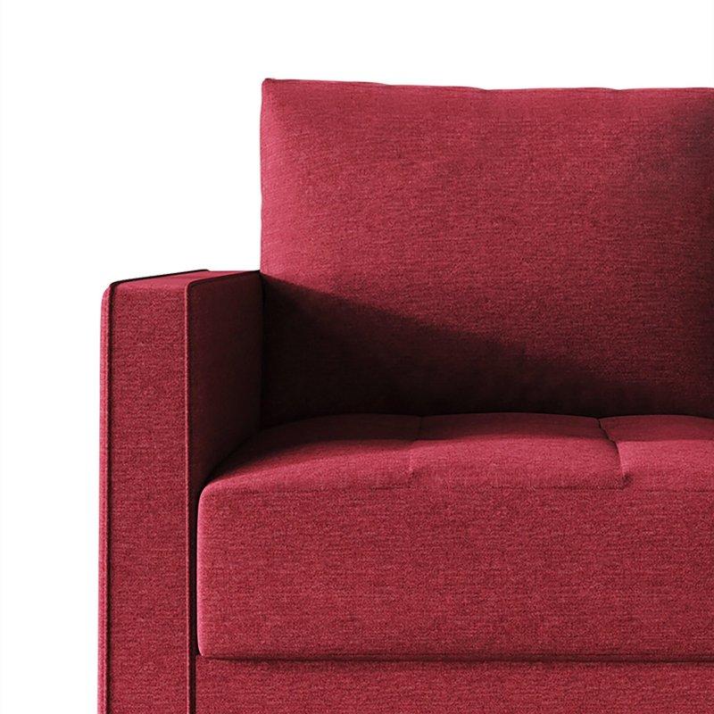 Keten Görünümlü Polyester Kumaş Çıkarılabilir Sırt Minderli Bohem Koltuk - 190 cm - 291632