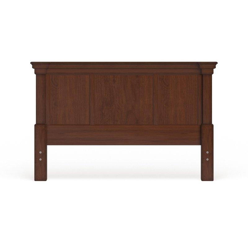Kiraz Rengi Masif Maun Oymalı Panel Yatak Başlığı - 178 cm - 335375